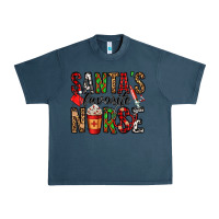 Midnight Navy santa's favorite nurse Urban Heavy Tee - Jasminsmagicworld