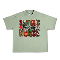 Oil Green santa's favorite nurse Urban Heavy Tee - Jasminsmagicworld