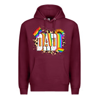 Burgundy Dad Pride Premium Hoodie - NancyCooperArtShop