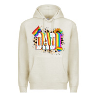 Oatmeal Heather Dad Pride Premium Hoodie - NancyCooperArtShop