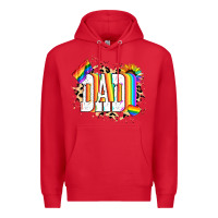 Red Dad Pride Premium Hoodie - NancyCooperArtShop