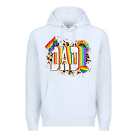 White Dad Pride Premium Hoodie - NancyCooperArtShop