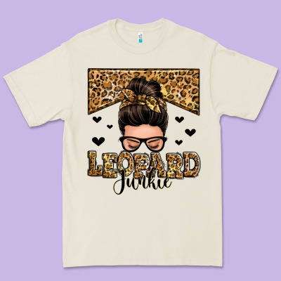 Leopard Junkie Messy Bun Premium Tee Designed By Zillion Design Studio