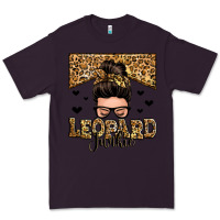Plum leopard junkie messy bun Premium Tee - Zillion Design Studio