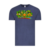 Vintage Denim st patricks day gnomes shamrock gold rainbow Vintage Tee - Artiststas