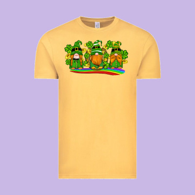 St Patricks Day Gnomes Shamrock Gold Rainbow Vintage Tee Designed By Artiststas