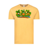 Vintage Mustard st patricks day gnomes shamrock gold rainbow Vintage Tee - Artiststas