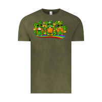 Vintage Olive st patricks day gnomes shamrock gold rainbow Vintage Tee - Artiststas