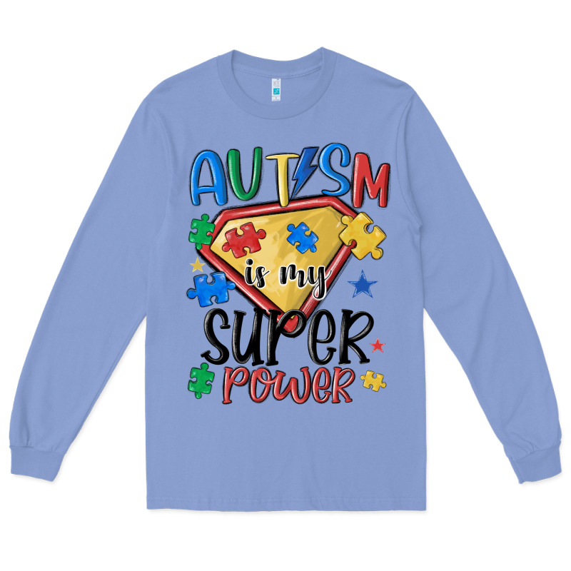 Autism Is My Super Power Long Sleeve Tee by MaliasSmallBusiness | Teevron