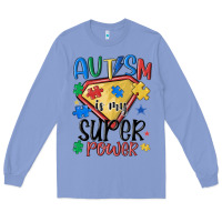 Colony Blue autism is my super power Long Sleeve Tee - MaliasSmallBusiness