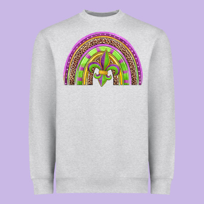 Mardi Gras Rainbow Heavyweight Sweatshirt Designed By Jasminsmagicworld