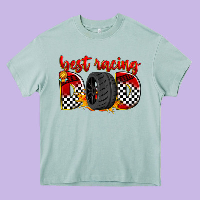 Best Racing Dad Heavy Core Tee Designed By Zillion Design Studio