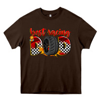 Chocolate Brown best racing dad Heavy Core Tee - Zillion Design Studio