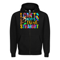 Black LGBTQ I Can't Even Think Straight Zipper Hoodie - BundleAndBundleShop