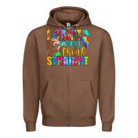 Chestnut LGBTQ I Can't Even Think Straight Zipper Hoodie - BundleAndBundleShop