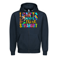 Navy LGBTQ I Can't Even Think Straight Zipper Hoodie - BundleAndBundleShop