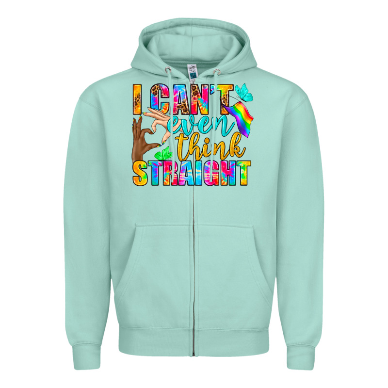 Lgbtq I Can't Even Think Straight Zipper Hoodie by BundleAndBundleShop | Teevron