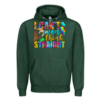 Sports Green LGBTQ I Can't Even Think Straight Zipper Hoodie - BundleAndBundleShop