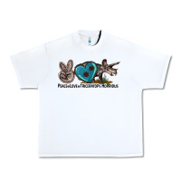 White peace love triceratops horridus Urban Heavy Tee - LillyAllenDesigns