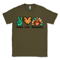 Army Green peace love thankful turkey Classic Tee - Jasminsmagicworld