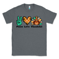 Charcoal Heather peace love thankful turkey Classic Tee - Jasminsmagicworld