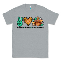 Heather Grey peace love thankful turkey Classic Tee - Jasminsmagicworld