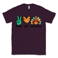 Plum peace love thankful turkey Classic Tee - Jasminsmagicworld