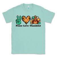 Seafoam peace love thankful turkey Classic Tee - Jasminsmagicworld