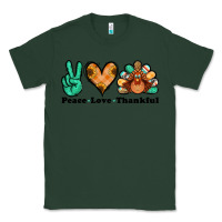 Sports Green peace love thankful turkey Classic Tee - Jasminsmagicworld