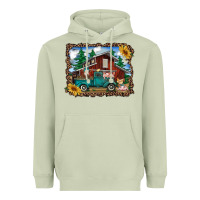 Matcha western barn with farm animals Heavyweight Hoodie - RanaPortraitStore
