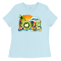 Baby Blue love kiwi summer Ladies Tee - texasbilliewilder