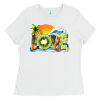 White love kiwi summer Ladies Tee - texasbilliewilder