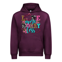 Mauve Wine love more worry less olivia Urban Hoodie - OliviaCreatesArt