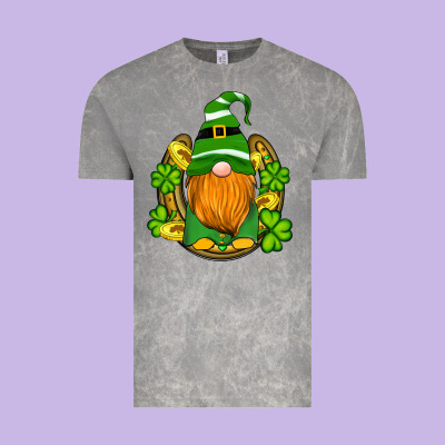 St Patricks Day Gnomes Horseshoe Shamrock Gold Vintage Tee Designed By Artiststas