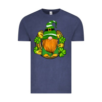Vintage Denim st patricks day gnomes horseshoe shamrock gold Vintage Tee - Artiststas