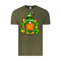 Vintage Olive st patricks day gnomes horseshoe shamrock gold Vintage Tee - Artiststas