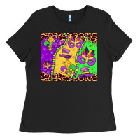 Black mardi gras Ladies Tee - JahusDesignShop