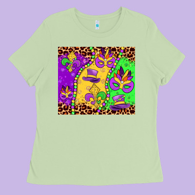 Mardi Gras Ladies Tee Designed By Jahusdesignshop