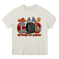 Cream with god all things are possible Heavy Core Tee - Zillion Design Studio