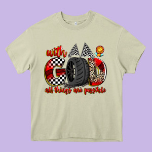 With God All Things Are Possible Heavy Core Tee Designed By Zillion Design Studio