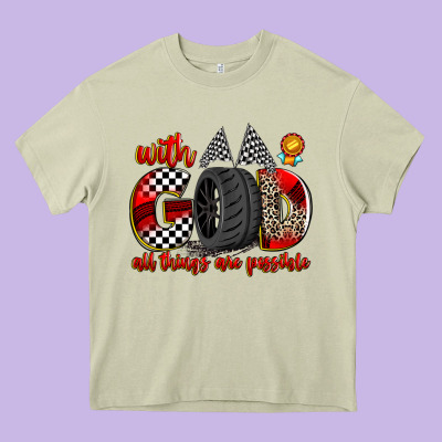 With God All Things Are Possible Heavy Core Tee Designed By Zillion Design Studio