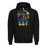 Black Western It's Great Day To Be Gay Zipper Hoodie - BundleAndBundleShop
