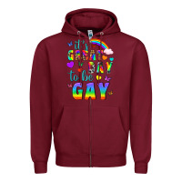 Burgundy Western It's Great Day To Be Gay Zipper Hoodie - BundleAndBundleShop