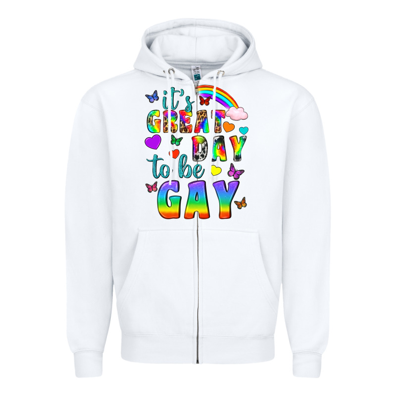 Western It's Great Day To Be Gay Zipper Hoodie by BundleAndBundleShop | Teevron
