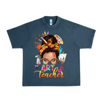 Midnight Navy art teacher messy bun Urban Heavy Tee - NancyCooperArtShop
