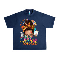 Navy art teacher messy bun Urban Heavy Tee - NancyCooperArtShop
