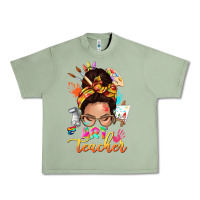 Oil Green art teacher messy bun Urban Heavy Tee - NancyCooperArtShop