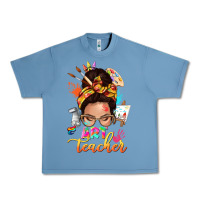 Pebble Blue art teacher messy bun Urban Heavy Tee - NancyCooperArtShop