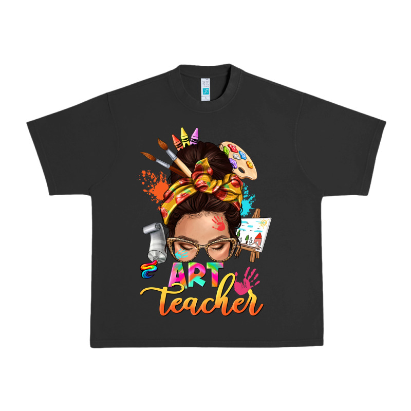 Art Teacher Messy Bun Urban Heavy Tee by NancyCooperArtShop | Teevron