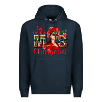 Navy La mama mos Chingona Premium Hoodie - NancyCooperArtShop